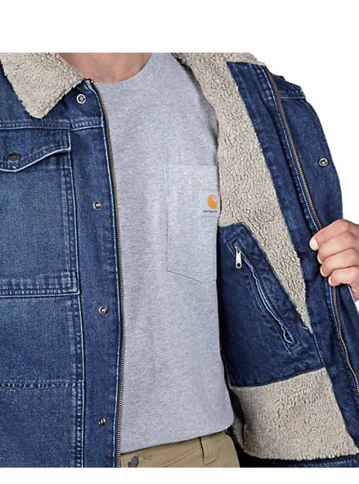 Carhartt Relaxed Fit Denim Sherpa-lined Jacket - 2 Warmer Rating