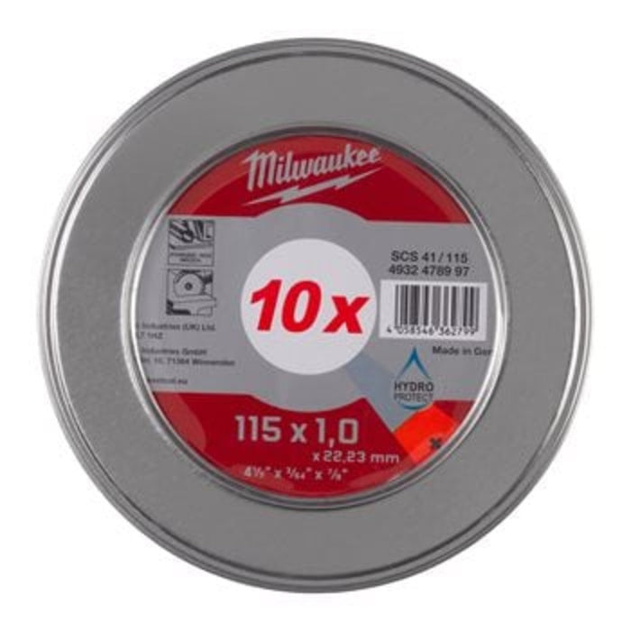 Milwaukee 115mm Inox Blades Tin of 10 - 4932478997