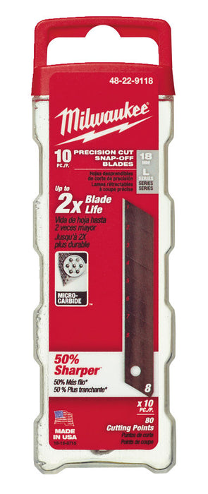 Milwaukee Universal Blade Snap blade 18mm 48229118 -10pc Tool Monster