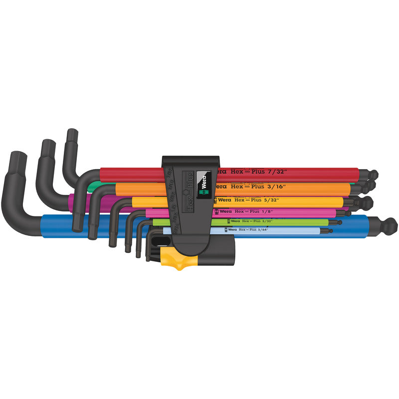 Wera Tools 05022640001 950/9 Hex-Plus Multicolour Imperial 2 Blacklaser 9Pc