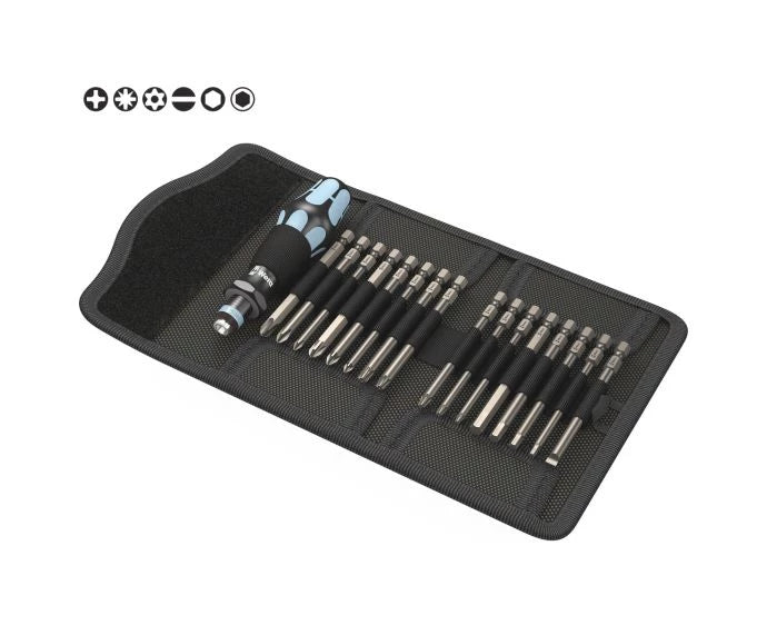 Wera Tools 05071116001 Kraftform Kompakt 60 Stainless Bit-Holding screwdriver & Bit set