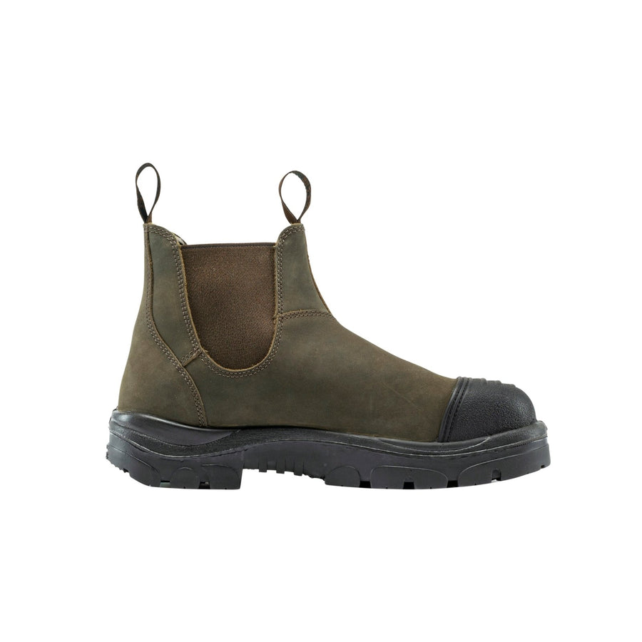 Steel Blue Hobart Slip On Scuff Boots Rustic Brown