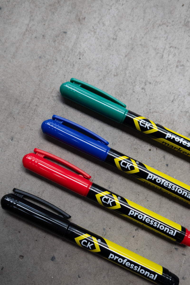 C.K Professional Marker Pen 4 Pack Mix Colour