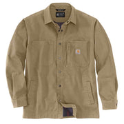 Carhartt Rugged Flex® Relaxed Fit Canvas Fleece - lined Snap - front Shirt Jacket - Tool Monster