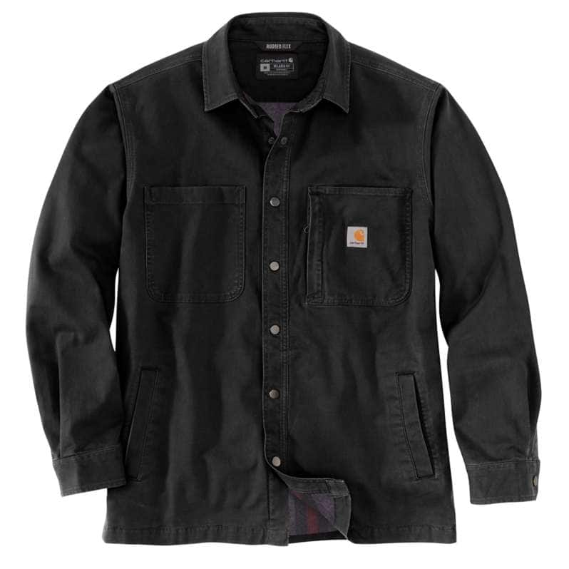 Carhartt Rugged Flex® Relaxed Fit Canvas Fleece - lined Snap - front Shirt Jacket - Tool Monster