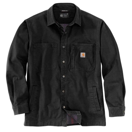 Carhartt Rugged Flex Relaxed Fit Canvas Fleece - lined Snap - front Shirt Jacket - Tool Monster