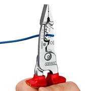 Knipex 13 76 200 ME VDE Insulated Chrome Plated Metric Wire Stripper Multi - Component Grips 200mm - Tool Monster