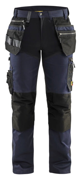 Blaklader tamnoplave/crne zanatske hlače s rastezljivim rukavima 