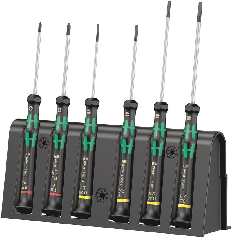 Wera 2035/6 A Screwdriver set and rack for electronic applications, 6 pieces (05118150001)