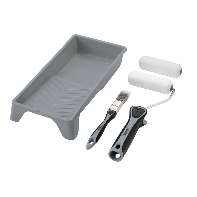 Draper 4 Inch Roller Brush Set - Gloss Paint