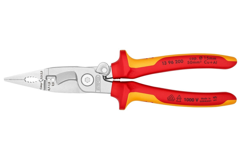 Knipex Pliers for Electrical Installation 200mm - 13 96 200 - Tool Monster
