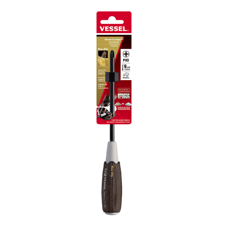 Vessel Wood - Compo Screwdriver No.300 + 3x150 - Tool Monster