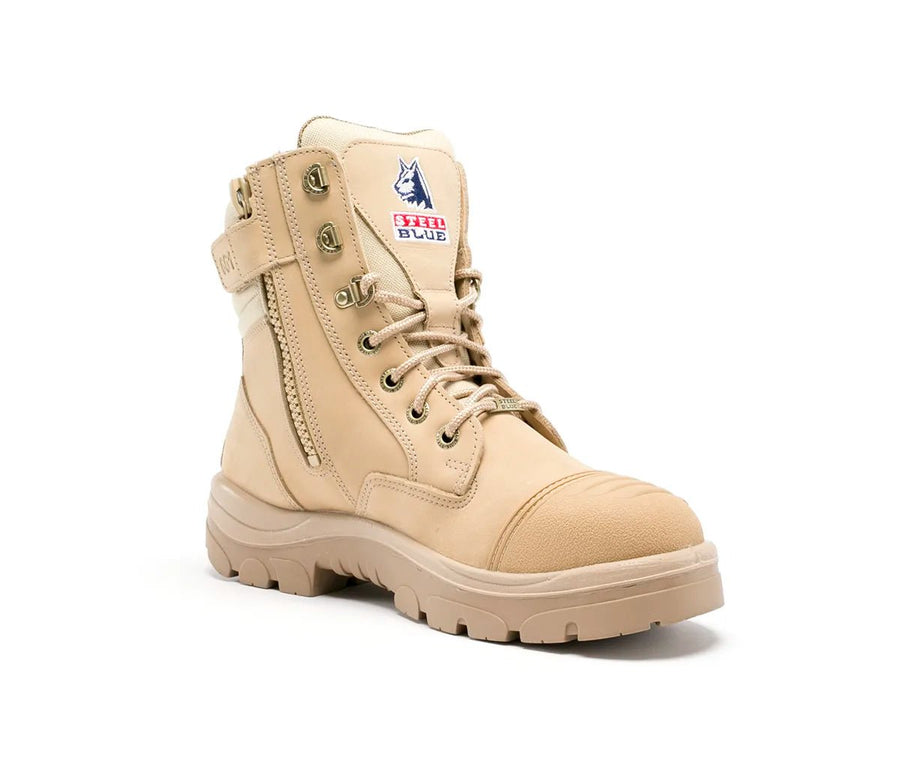 Steel Blue Southern Cross Zip Safety Boots Scuff Cap