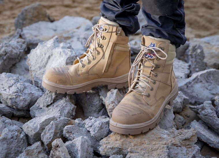 Steel Blue Southern Cross Zip Safety Boots Scuff Cap