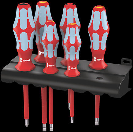 Wera Tools 05022745001 3165 i/6 Screwdriver set, stainless and rack, 6 pieces