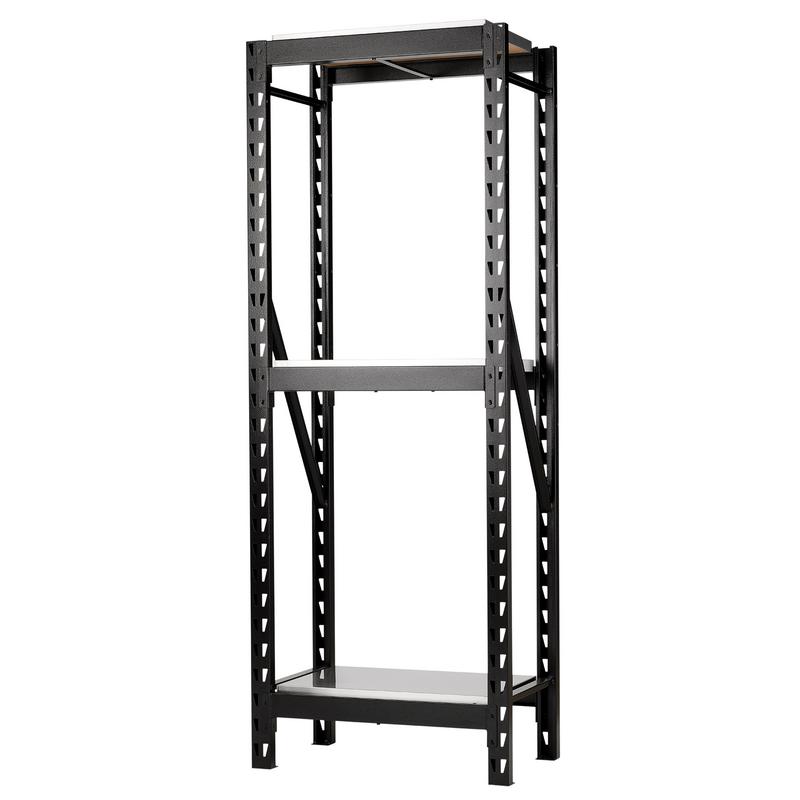 BUNKER 14 Piece Modular 3 Tier Racking with Stainless Steel Shelving 750mm