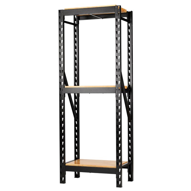BUNKER 14 Piece Modular 3 Tier Racking with Hardwood Shelving 750mm