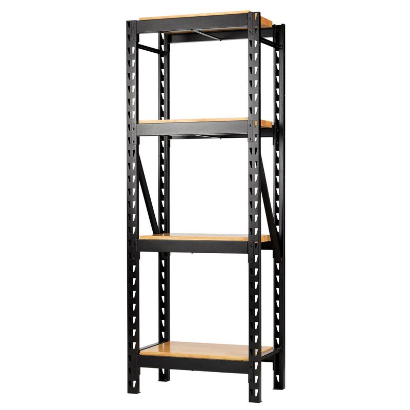 BUNKER 21 Piece Modular 4 Tier Racking with Hardwood Shelving 750mm