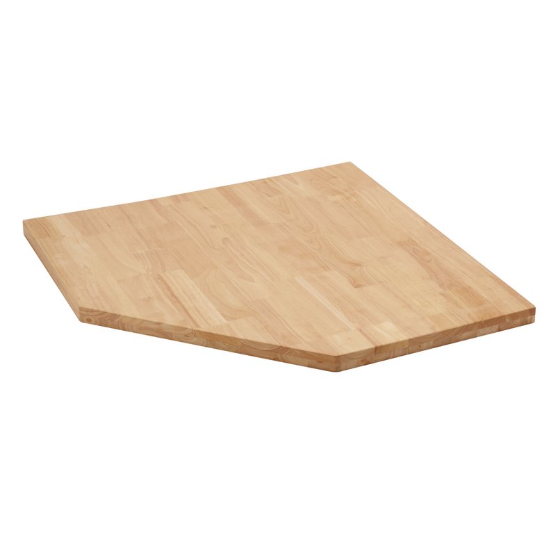 BUNKER Modular Hardwood Worktop for Corner Cabinet 865mm