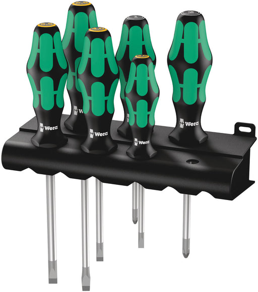 Wera 334/355/6 Rack Screwdriver set Kraftform Plus Lasertip and rack, 6 pieces (05105656001)