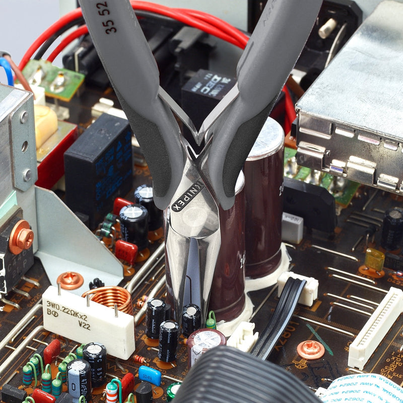 Knipex Electronics Pliers ESD with multi - component grips mirror polished 145 mm 35 52 145 ESD - Tool Monster