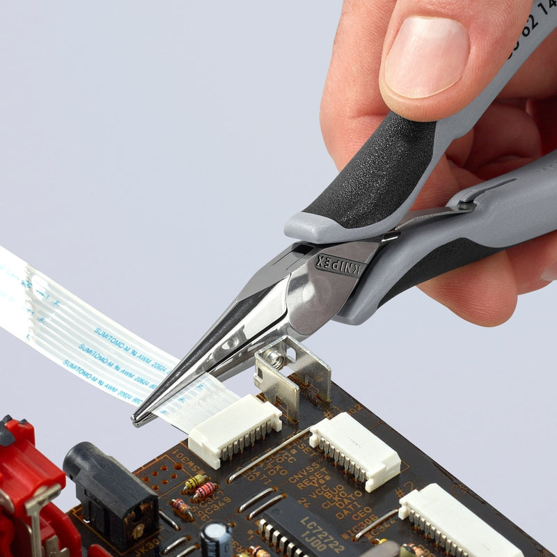 Knipex Electronics Pliers ESD with multi - component grips mirror polished 145 mm 35 62 145 ESD - Tool Monster