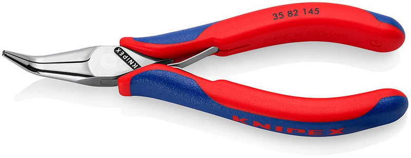 Knipex Electronics Pliers with multi - component grips mirror polished 145 mm 35 82 145 SB (comes attached to hang tag) - Tool Monster
