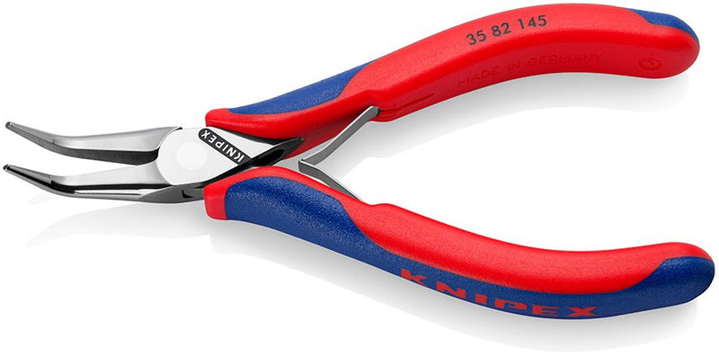 Knipex Electronics Pliers with multi - component grips mirror polished 145 mm 35 82 145 SB (comes attached to hang tag) - Tool Monster