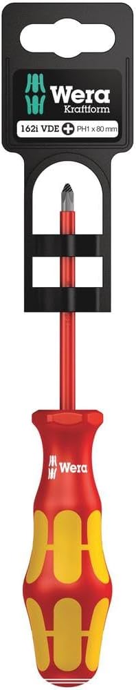 Wera 05100011001 1 x 80 mm "162i PH VDE" Insulated Screwdriver for Phillips Screws - Tool Monster