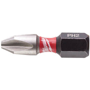 Milwaukee Shockwave Impact Duty PH2 X 25mm Screwdriving Bits - Tool Monster