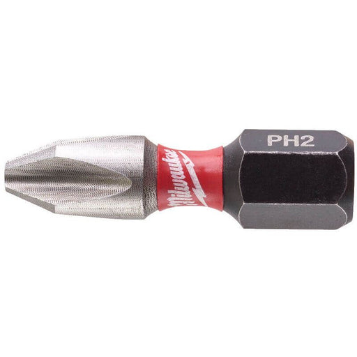Milwaukee Shockwave Impact Duty PH2 X 25mm Screwdriving Bits - Tool Monster