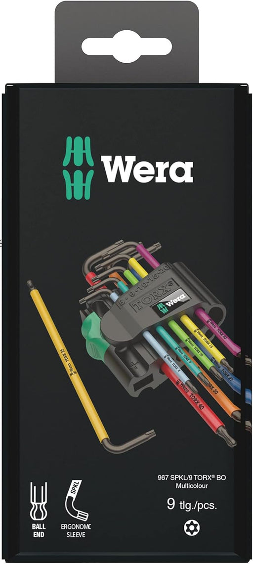 Wera Tools 967Spkl/9Bo Sb Tx Key Set T8 - T40 Multicolour 9Pc - Tool Monster