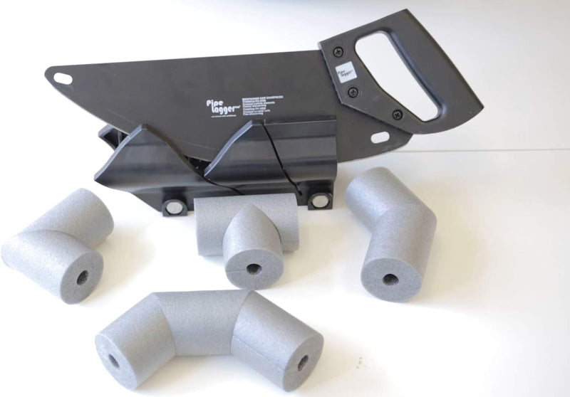 PBP PipeLagger Pro Pipe Insulation Mitre Tool 33-85mm & Insulation Saw Black Plus Free Saw Sharpener