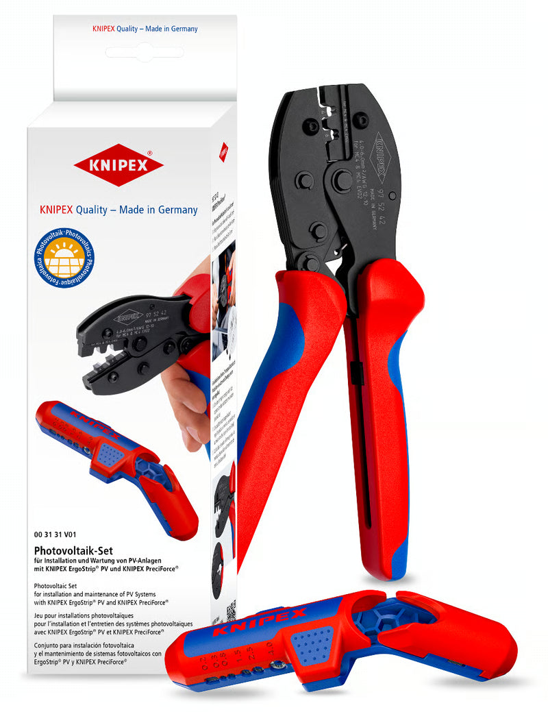 KNIPEX 00 31 31 V01 SB Photovoltaic Installations Set With ErgoStrip® PV and KNIPEX PreciForce