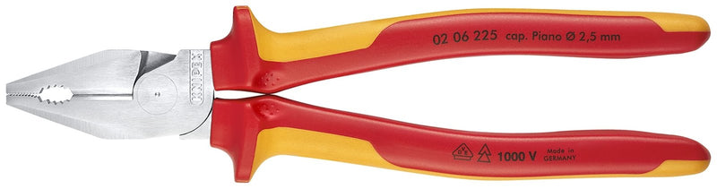 Knipex High Leverage Combination Pliers 1000V - insulated 225mm - 02 06 225 - Tool Monster