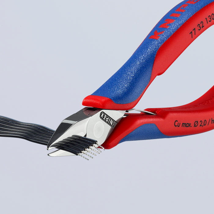 Knipex 77 32 130 Electronics Diagonal Cutter with multi-component grips 130 mm