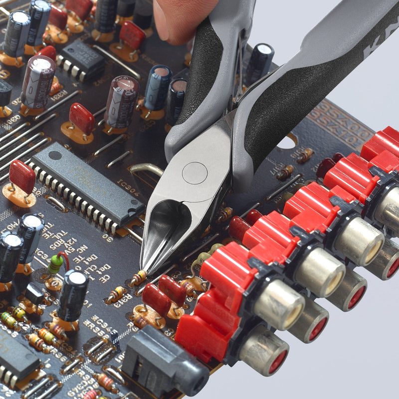 Knipex 77 42 130 ESD Electronics Diagonal Cutters ESD with multi - component grips 130 mm - Tool Monster