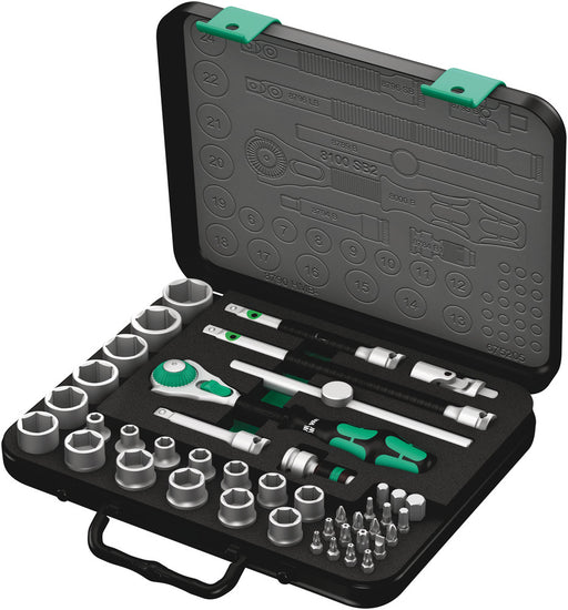 Wera 8100 SB 2 Zyklop Speed Ratchet Set, 3/8" drive, metric, 43 pieces (05003594001)