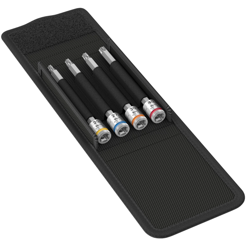 Wera 8767 A Hf/1 Tx Socket Set 1/4"/100Mm Metric Zyklop 4Pc - Tool Monster