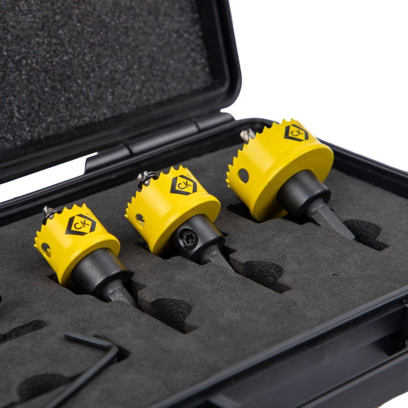 C.K Vorteck Sheet Steel Holesaw Set 20, 25 & 32mm with case