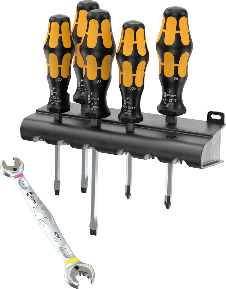 Wera Chiseldriver + Joker double open-end spanner. Limited Edition set 1, 6 pieces - 05136078001