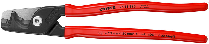 KNIPEX 95 11 225 SB StepCut® XL Cable shears with step cut (comes attached to hang tag) - Tool Monster