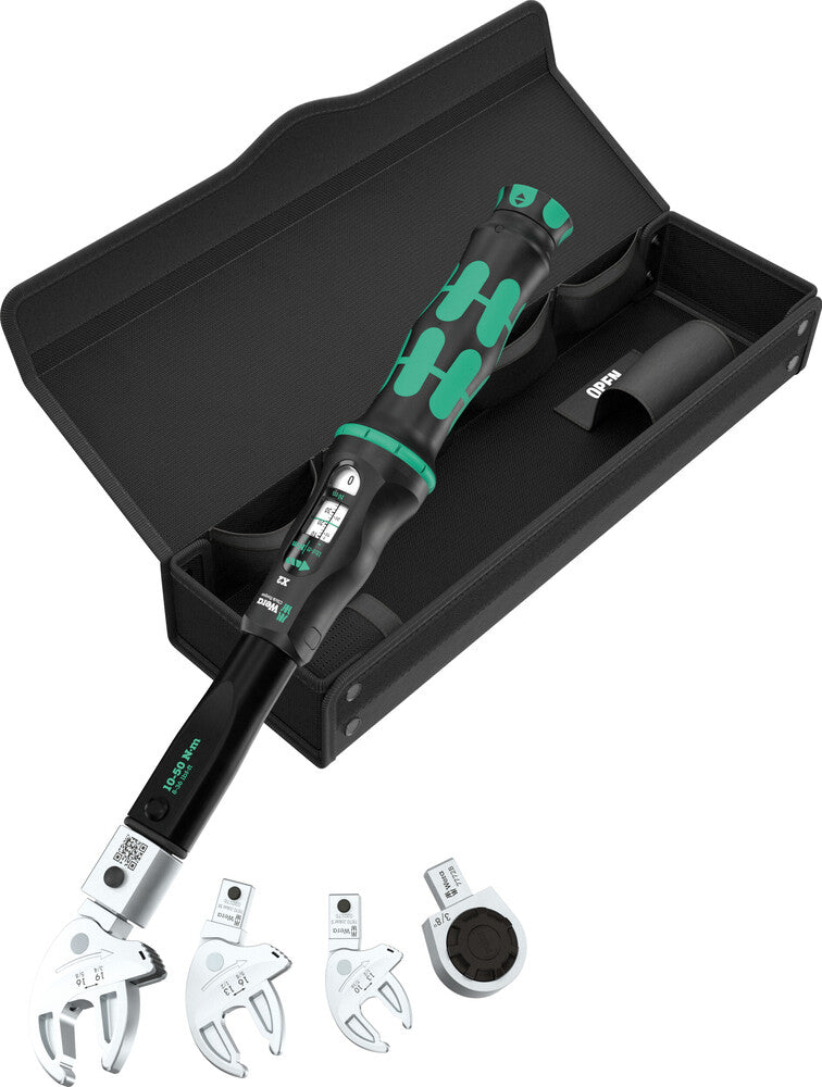 Wera 9558 Torque set for pipe fittings, 10-50 Nm, 5 pieces - 05136062001