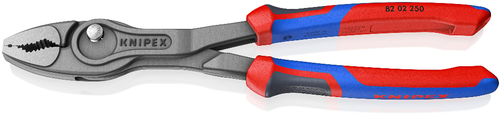 Knipex 82 02 250 TwinGrip Slip Joint Pliers 250mm Multi-Component Grips