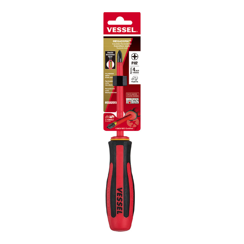 Vessel Megadora Insulated Screwdriver No.960 P 2x100 - Tool Monster