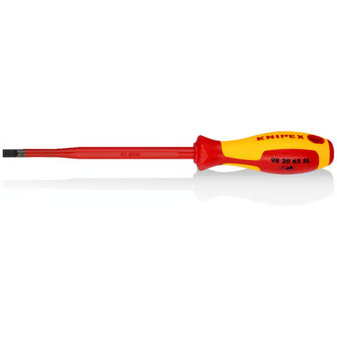 KNIPEX Screwdriver (Slim) for slotted screws - 98 20 65 SL