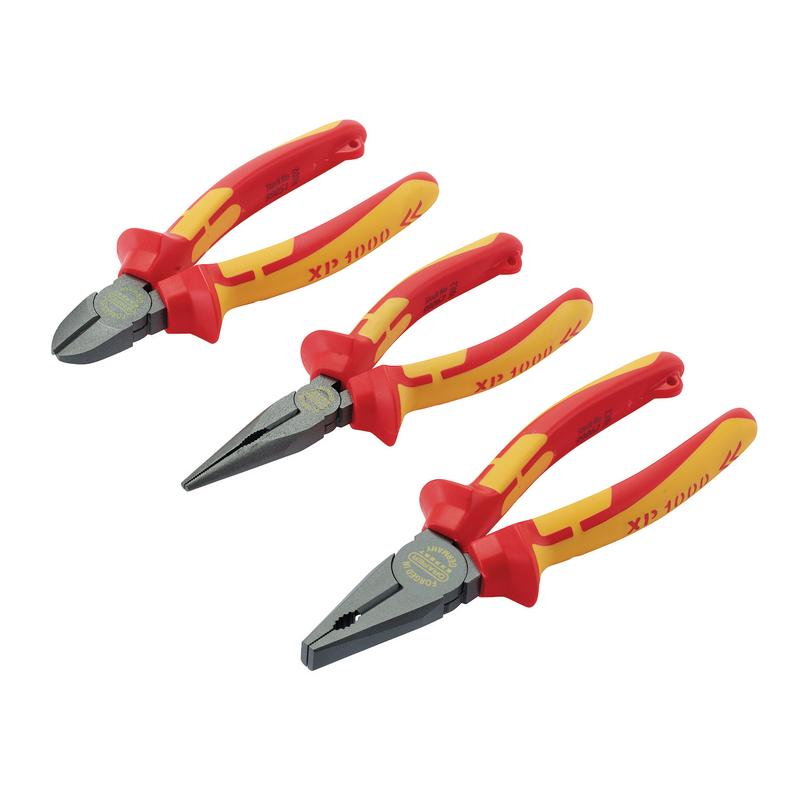 XP1000® VDE PLIERS SET, TETHERED (3 PIECE) BY DRAPER