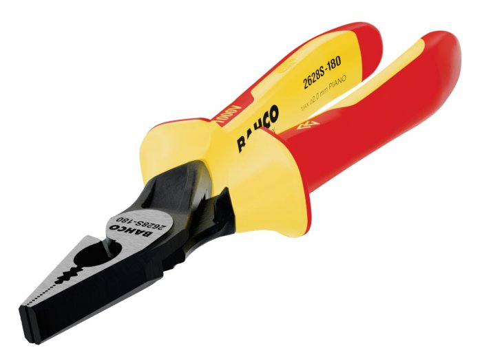 BAHCO INSULATED COMBINATION PLIERS 180MM