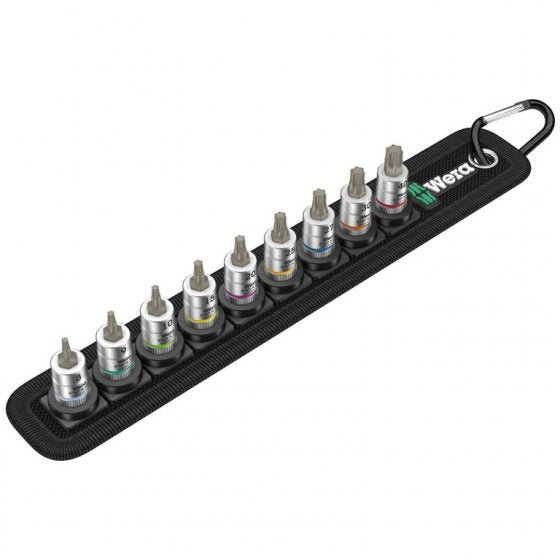 Wera Belt 3, 8767 A HF, Torx 9 Piece Zyklop Bit Set With Holding Function, 1/4" Drive - Tool Monster
