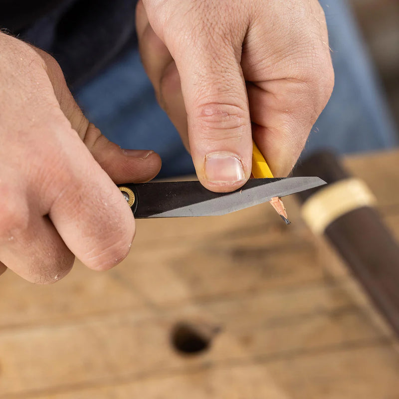 Japanese Marking Knife | Folding Single Bevel | Black Higonokami